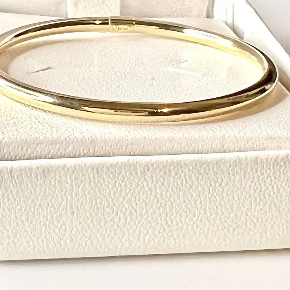 Madi K 14K Yellow Gold Baby Slip-On Bangle Bracelet – 5” circumference